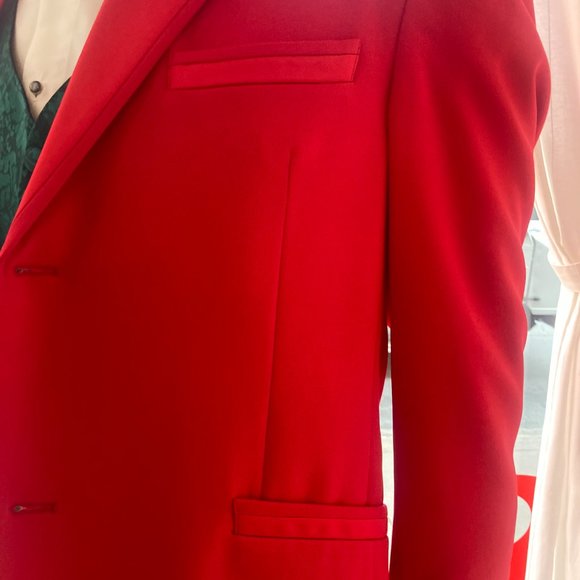 Red Long Tuxedo Coat - Valentines Jacket! - Picture 3 of 8